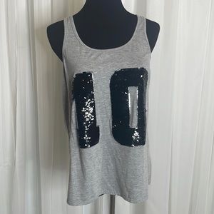 Grey Racerback Tank by Dots, size M